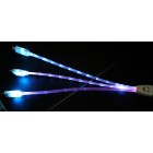 Cable Usb 4:1 Micro Led Transparan